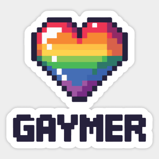 Cute Gaymer Rainbow Heart for the gamer Sticker